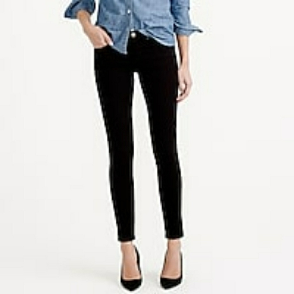J Crew Toothpick Angle Black Jeans